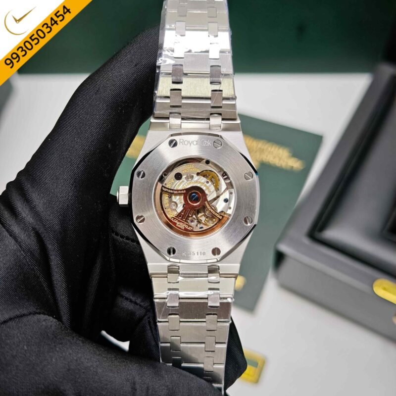 Audemars Piguet Royal Oak 50th Anniversary Steel Blue Dial Swiss Semi ETA Automatic Watch - Image 4