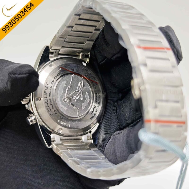 Longines Conquest Chronograph Steel Sunray brown Dial Swiss Automatc Watch - Image 4