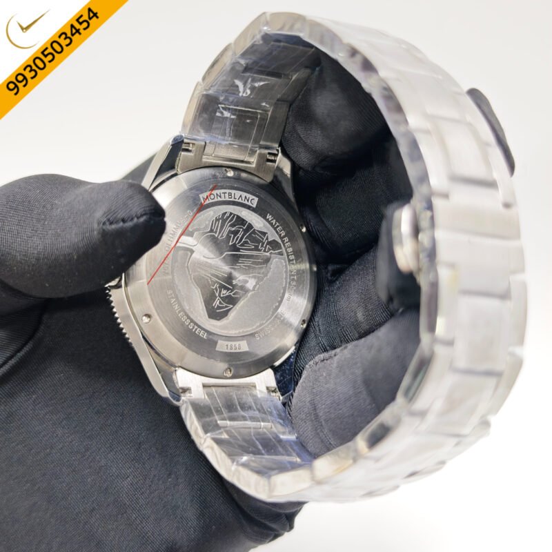 Montblanc 1858 Iced Sea Steel Black Dial Swiss Automatic Watch - Image 4
