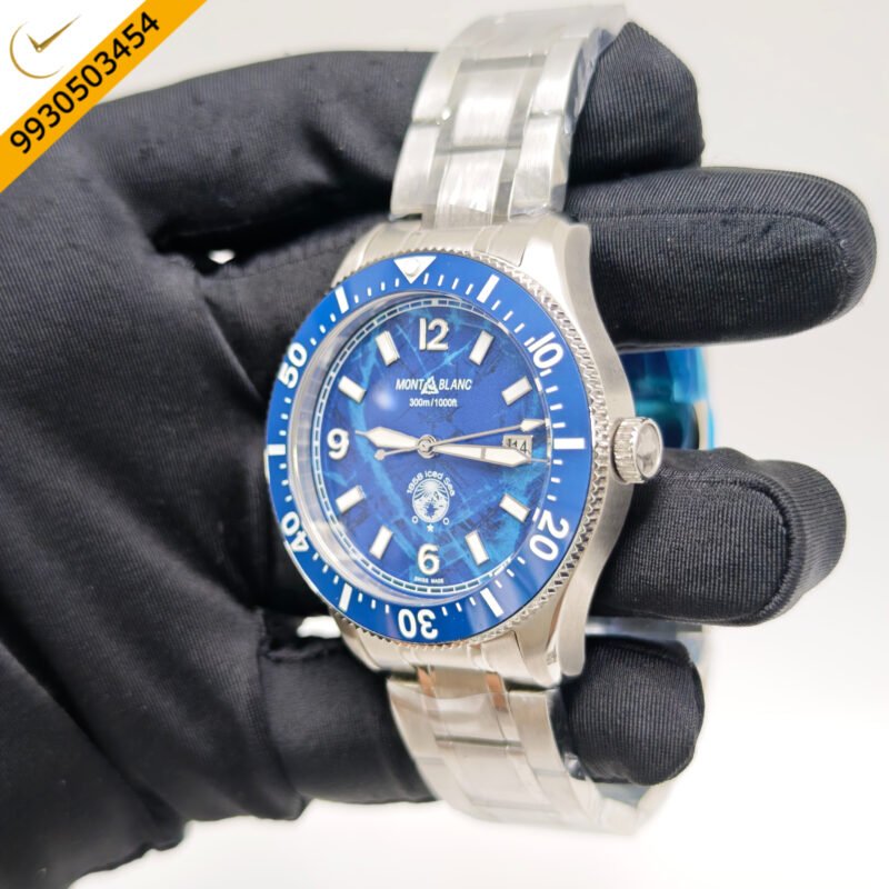 Montblanc 1858 Iced Sea Steel Blue Dial Swiss Automatic Watch - Image 2