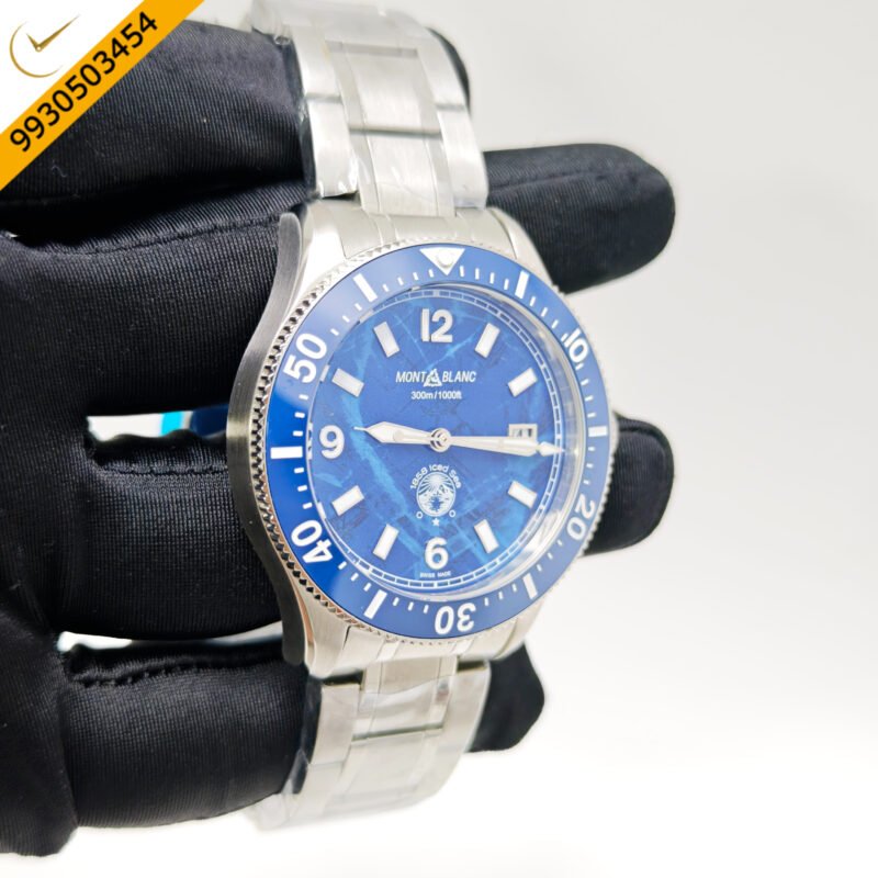 Montblanc 1858 Iced Sea Steel Blue Dial Swiss Automatic Watch - Image 3