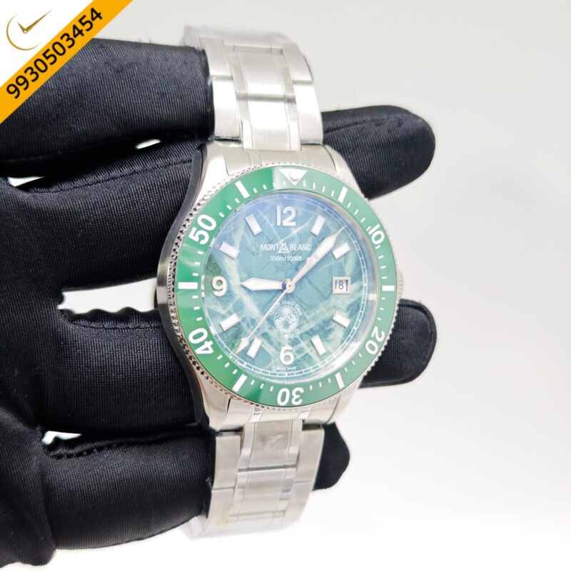 Montblanc 1858 Iced Sea Steel Green Dial Swiss Automatic Watch - Image 3