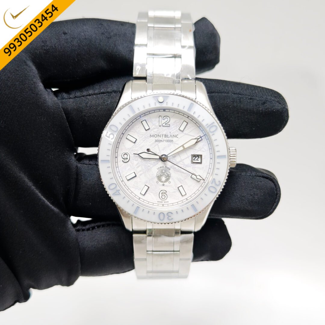 Montblanc 1858 Iced Sea Steel White Dial Swiss Automatic Watch