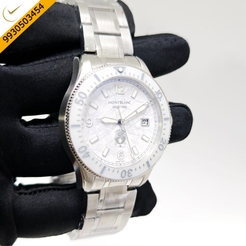 Montblanc 1858 Iced Sea Steel White Dial Swiss Automatic Watch - Image 3