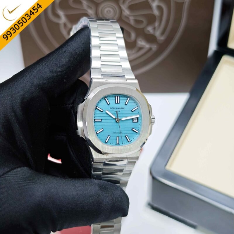 Patek Philippe Geneve Tiffany & Co Steel Tiffany Dail Swiss Semi ETA Automatic Watch - Image 3