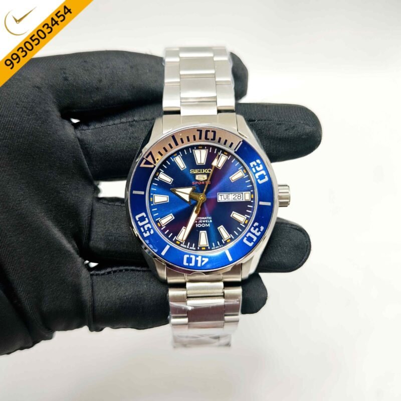 Seiko 5 Sports Steel Blue Dial Swiss Automatic Watch