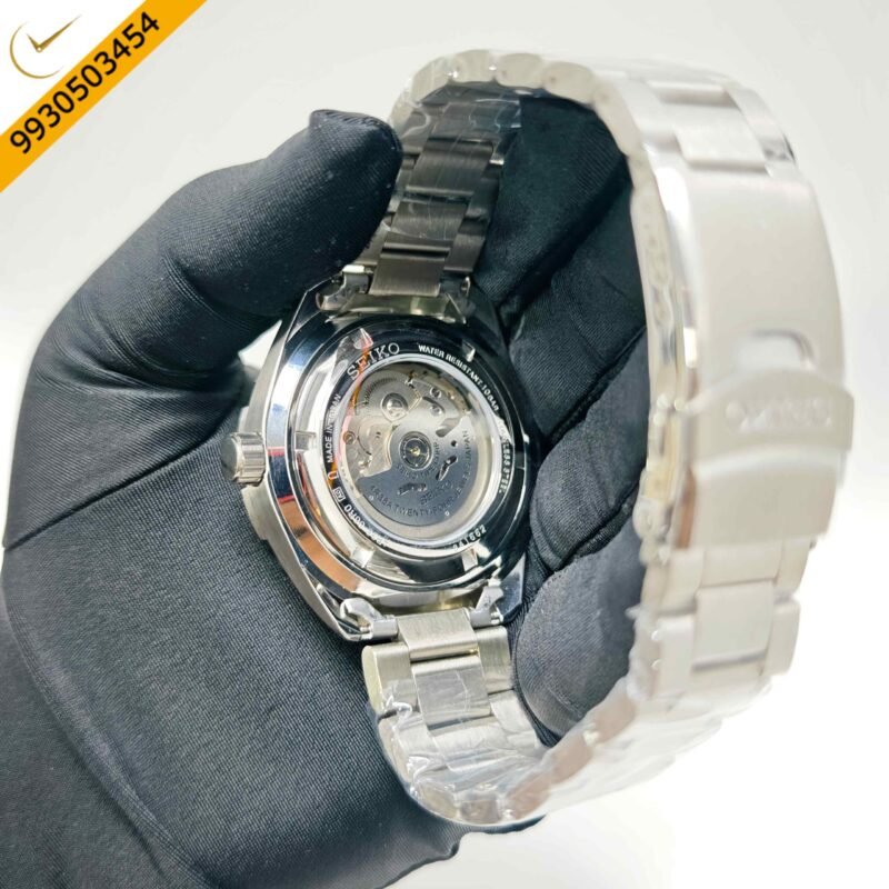 Seiko 5 Sports Steel Orange Dial Swiss Automatic Watch - Image 4