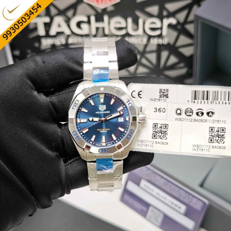 TAG Heuer Aquaracer 300M Stainless Steel Navy Blue Dial Store Quality Swiss Watch