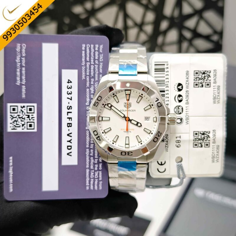 TAG Heuer Aquaracer 300M Stainless Steel White Dial Store Quality Swiss Automatic Watch