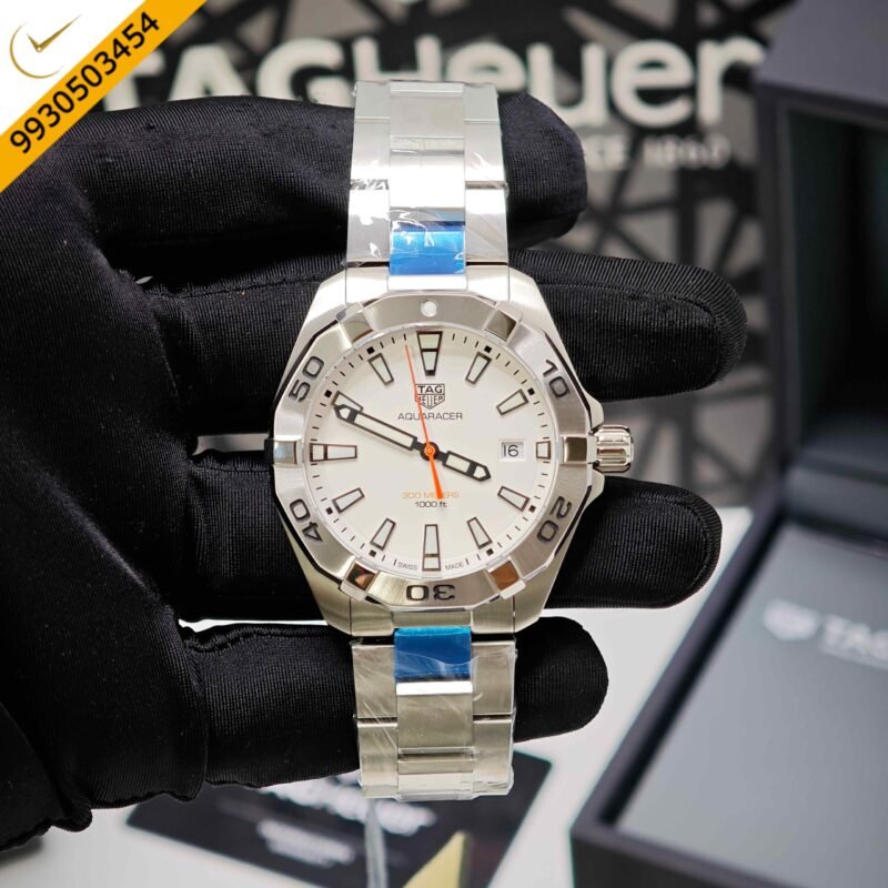 TAG Heuer Aquaracer 300M Stainless Steel White Dial Store Quality Swiss Automatic Watch - Image 2