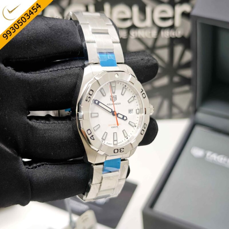 TAG Heuer Aquaracer 300M Stainless Steel White Dial Store Quality Swiss Automatic Watch - Image 4