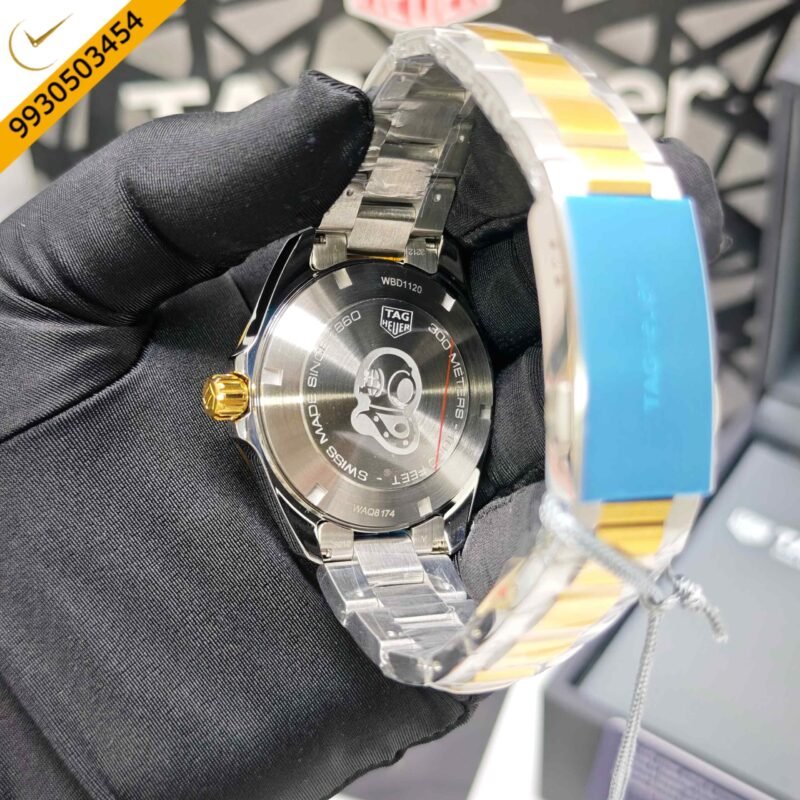 TAG Heuer Aquaracer Date Dual Tone Silver Dial Swiss Quartz Store Quality Watch - Image 5