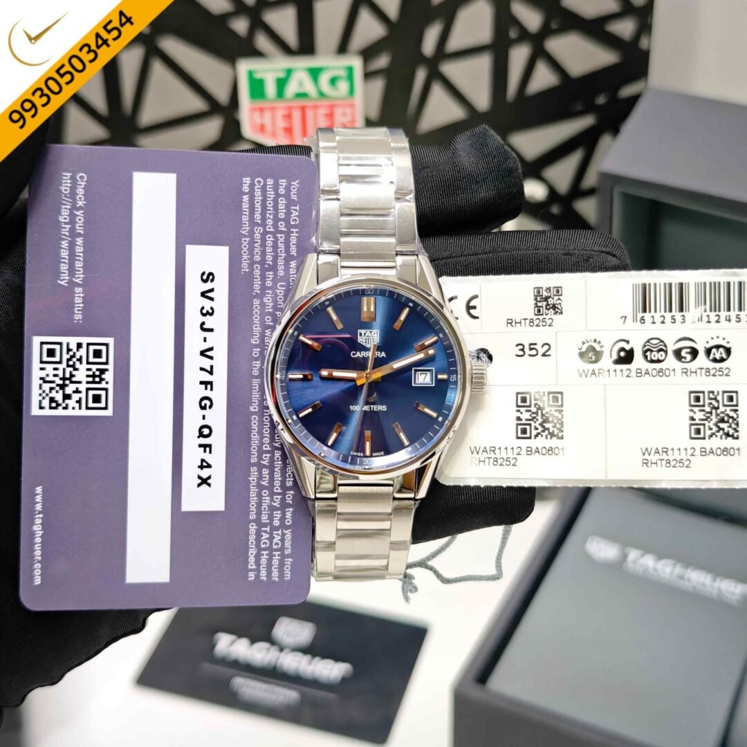 TAG Heuer Carrera 100M Steel Blue Dial Swiss Quartz Store Quality Watch