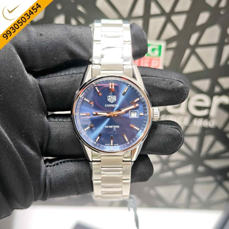TAG Heuer Carrera 100M Steel Blue Dial Swiss Quartz Store Quality Watch - Image 2