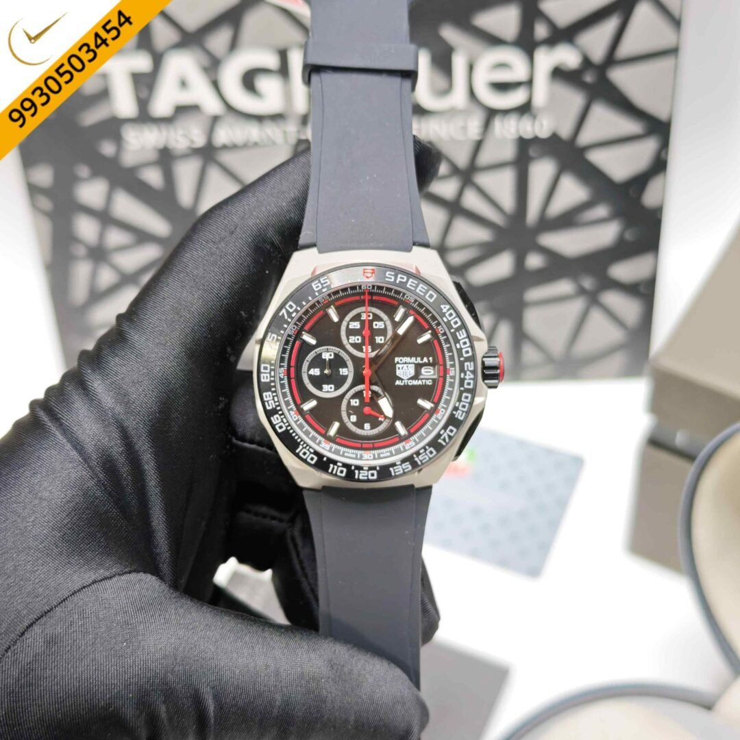 TAG Heuer Formula 1 Chronograph Titanium Black Dial Black Rubber Strap Store Quality Swiss Automatic Watch