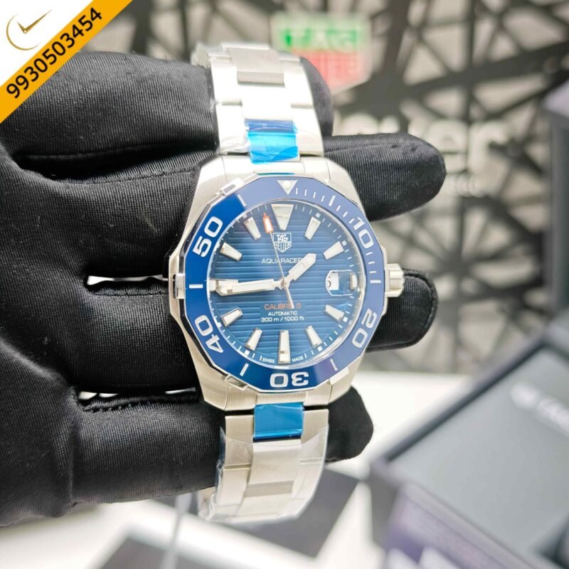 Tag Heuer Calibre 5 Aquaracer Steel Blue Dial Swiss Store Quality Automatic Watch - Image 4