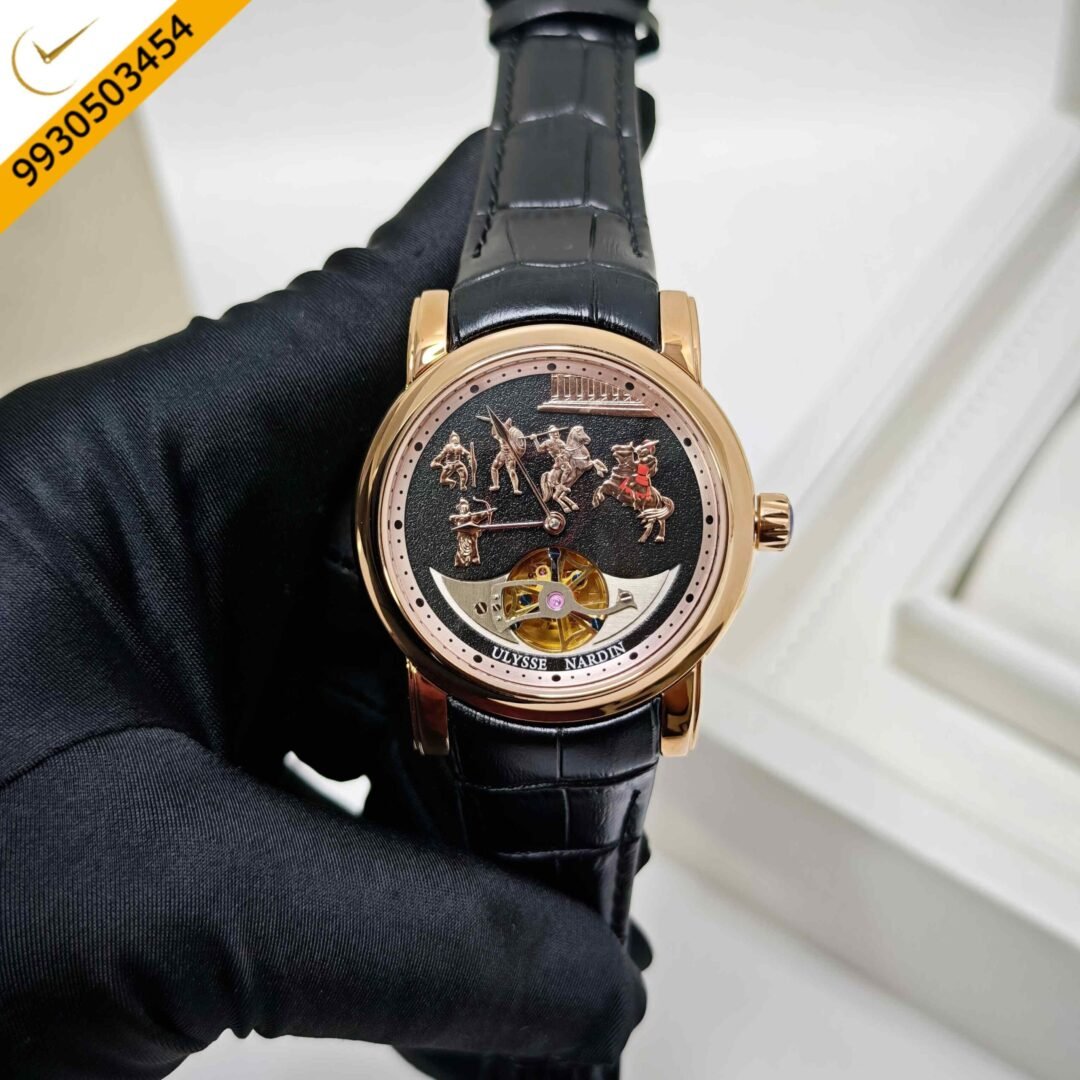 Ulysse Nardin Alexander Great Minute Repeater Westminster Tourbillon Jaq Rose Gold Black Dial Swiss Automatic Watch