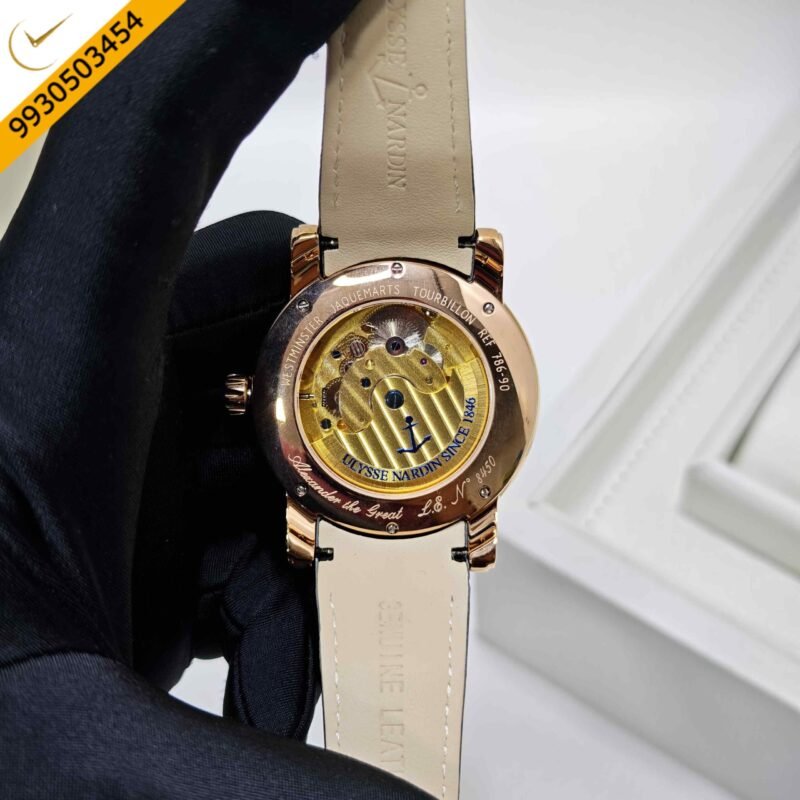 Ulysse Nardin Alexander Great Minute Repeater Westminster Tourbillon Jaq Rose Gold Black Dial Swiss Automatic Watch - Image 4