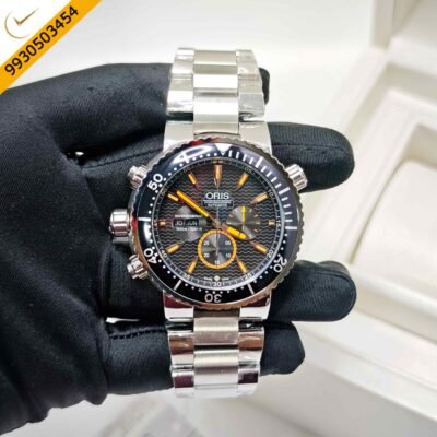 Oris Carlos Coste Cronograph Limited edition Steel Black Dial Swiss Automatic Watch