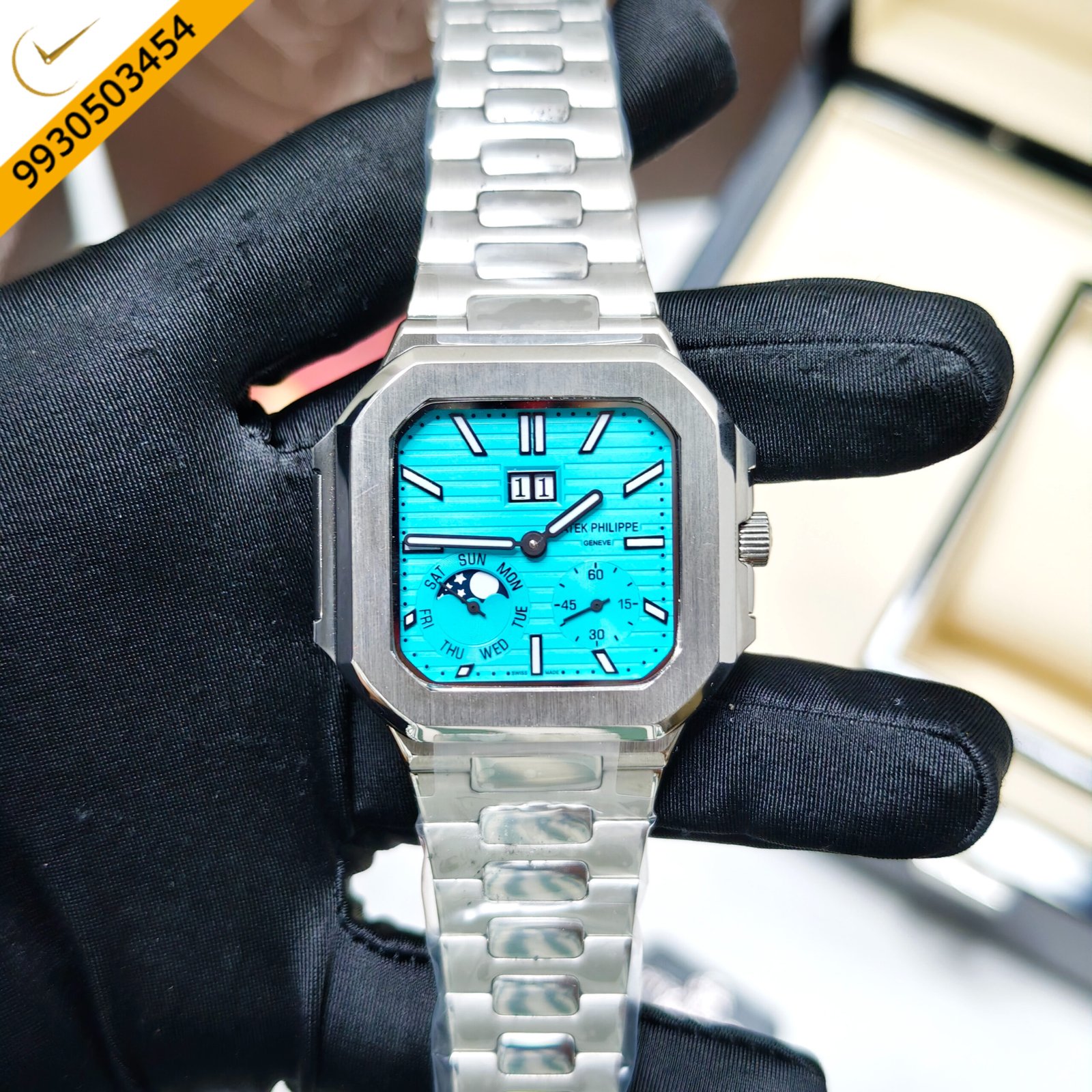 Patek Philippe Cubitus Steel Tiffany Dial Swiss Automatic Watch