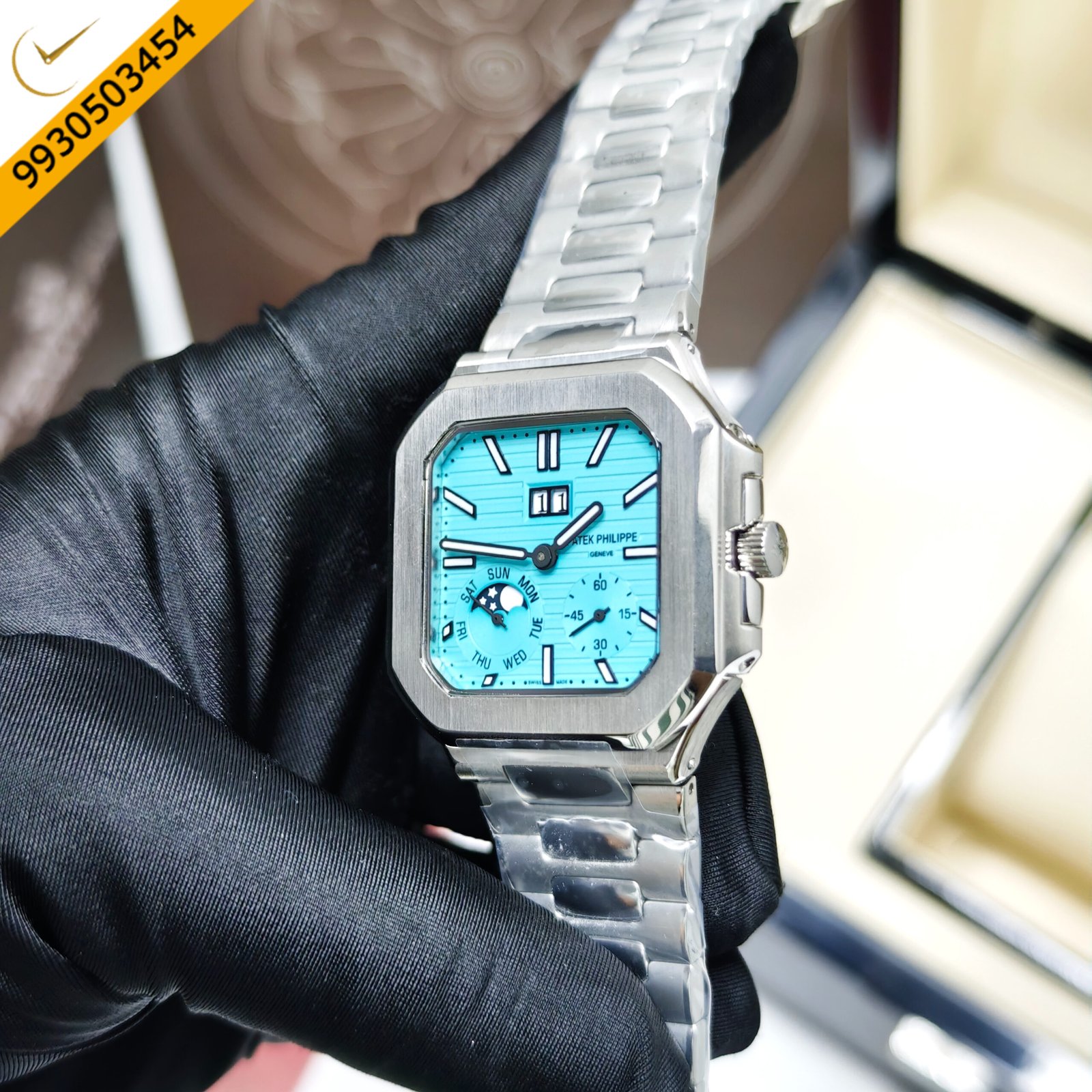 Patek Philippe Cubitus Steel Tiffany Dial Swiss Automatic Watch - Image 2