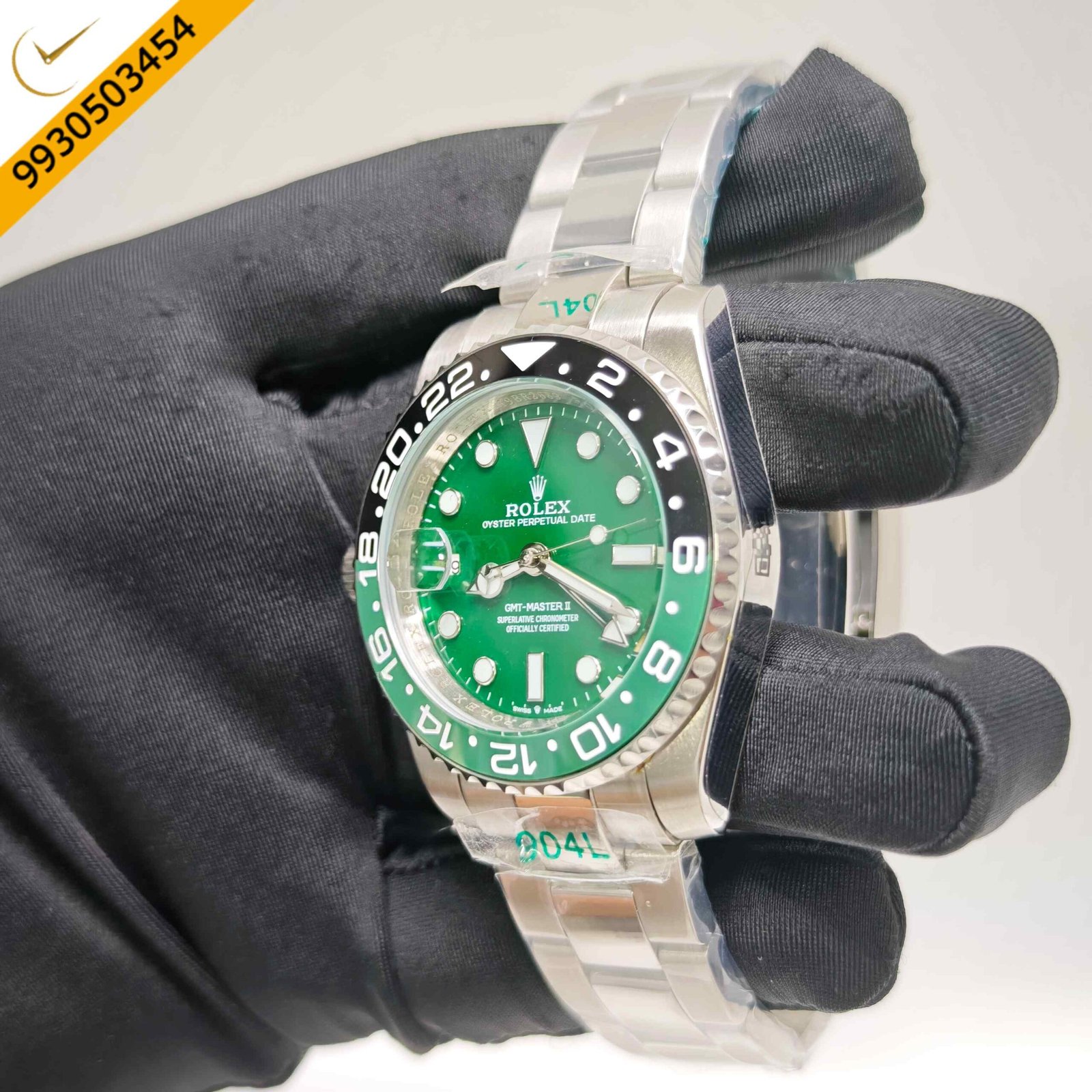 Rolex GMT-Master II Steel Oyster Green Dial Swiss Automatic Watch - Image 2