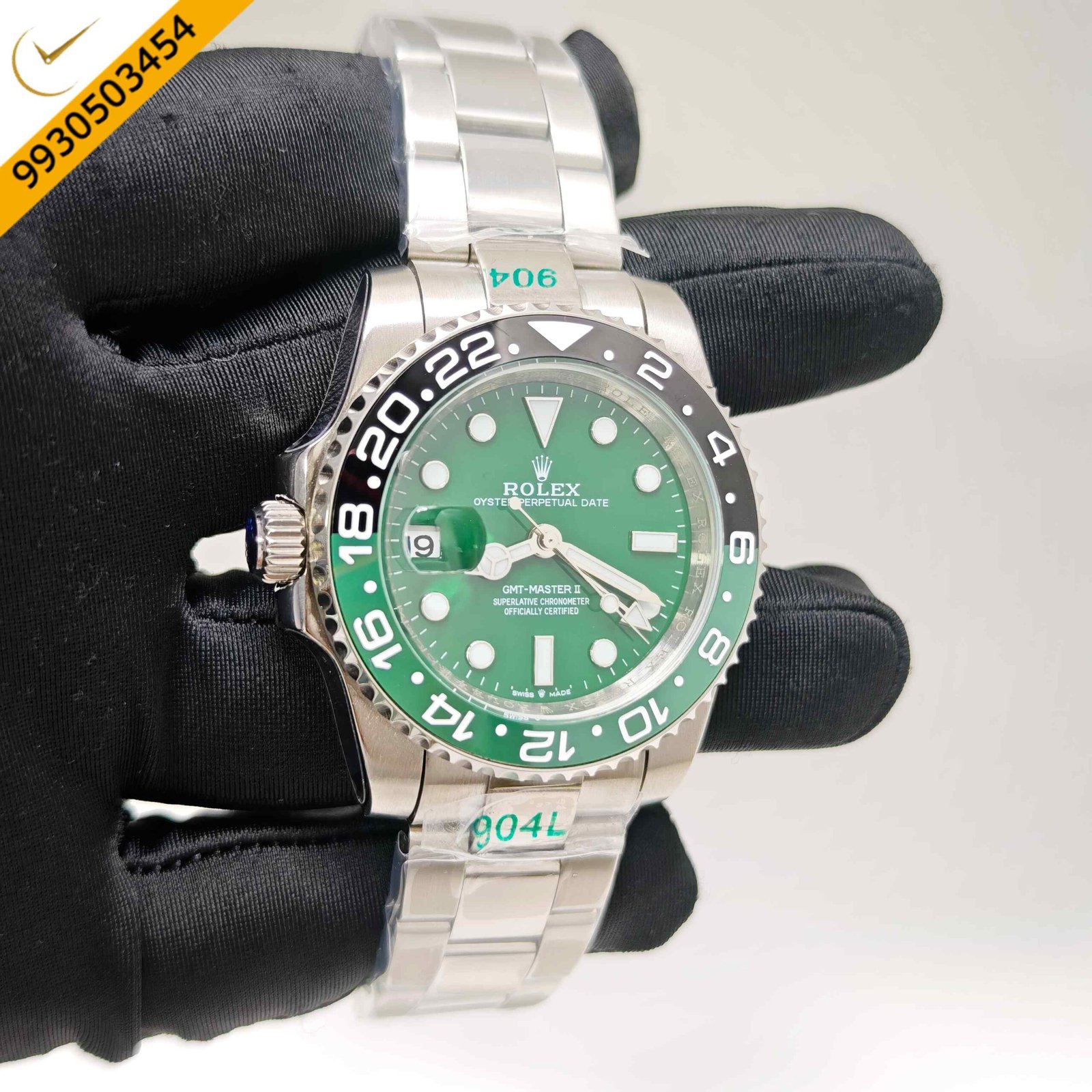 Rolex GMT-Master II Steel Oyster Green Dial Swiss Automatic Watch - Image 3