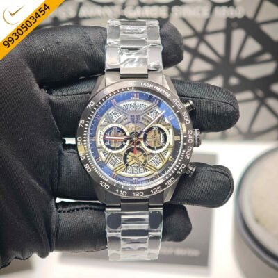 TAG Heuer Carrera x Porsche 963 Racing Chronograph Steel Black Skeleton Dial Swiss Watch