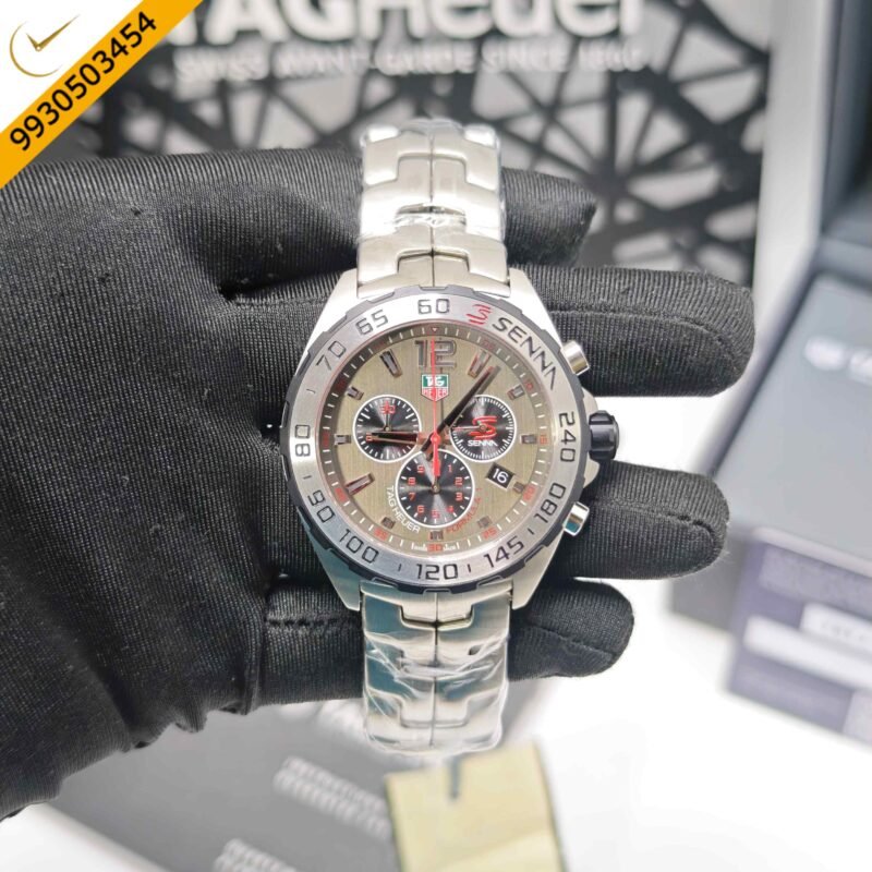 Tag Heuer Formula 1 Chronograph X Senna Edition Steel Light Brown Dial Swiss Watch - Image 2