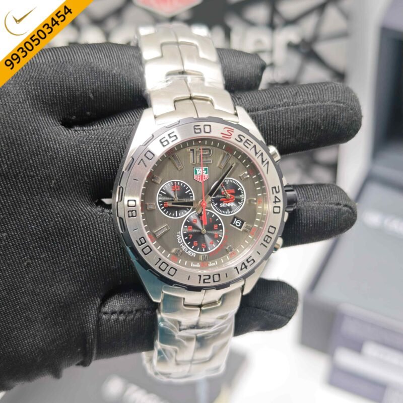 Tag Heuer Formula 1 Chronograph X Senna Edition Steel Light Brown Dial Swiss Watch - Image 4