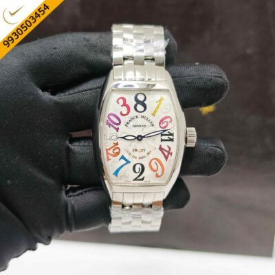 Franck Muller Crazy Hour Color Dreams Steel White Dial Swiss Automatic Watch
