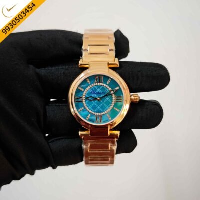 Chopard Imperiale Full Rose Gold Mother Of Peral Blue Dial Swiss Quartz Watch
