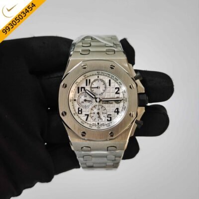 Audemars Piguet Royal Oak Offshore Chronograph Steel White Dial Swiss Quartz Watch