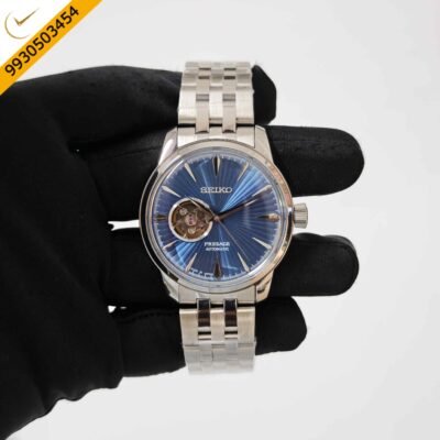 Seiko Presage Open Heart Steel Blue Dial Swiss Automatic Watch