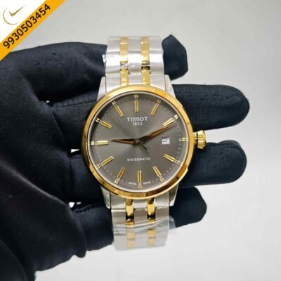 Tissot Classic Dream Swissmatic Steel Gold Grey Dial Dual Tone Swiss Automatic Watch