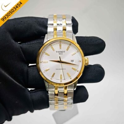 Tissot Classic Dream Swissmatic Steel Gold White Dial Dual Tone Swiss Automatic Watch