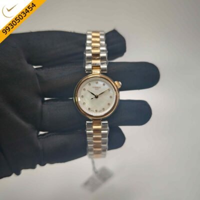 Tissot Desir Dual Tone White Mother-of-Pearl Dial Daimond marker Swiss Quartz Watch