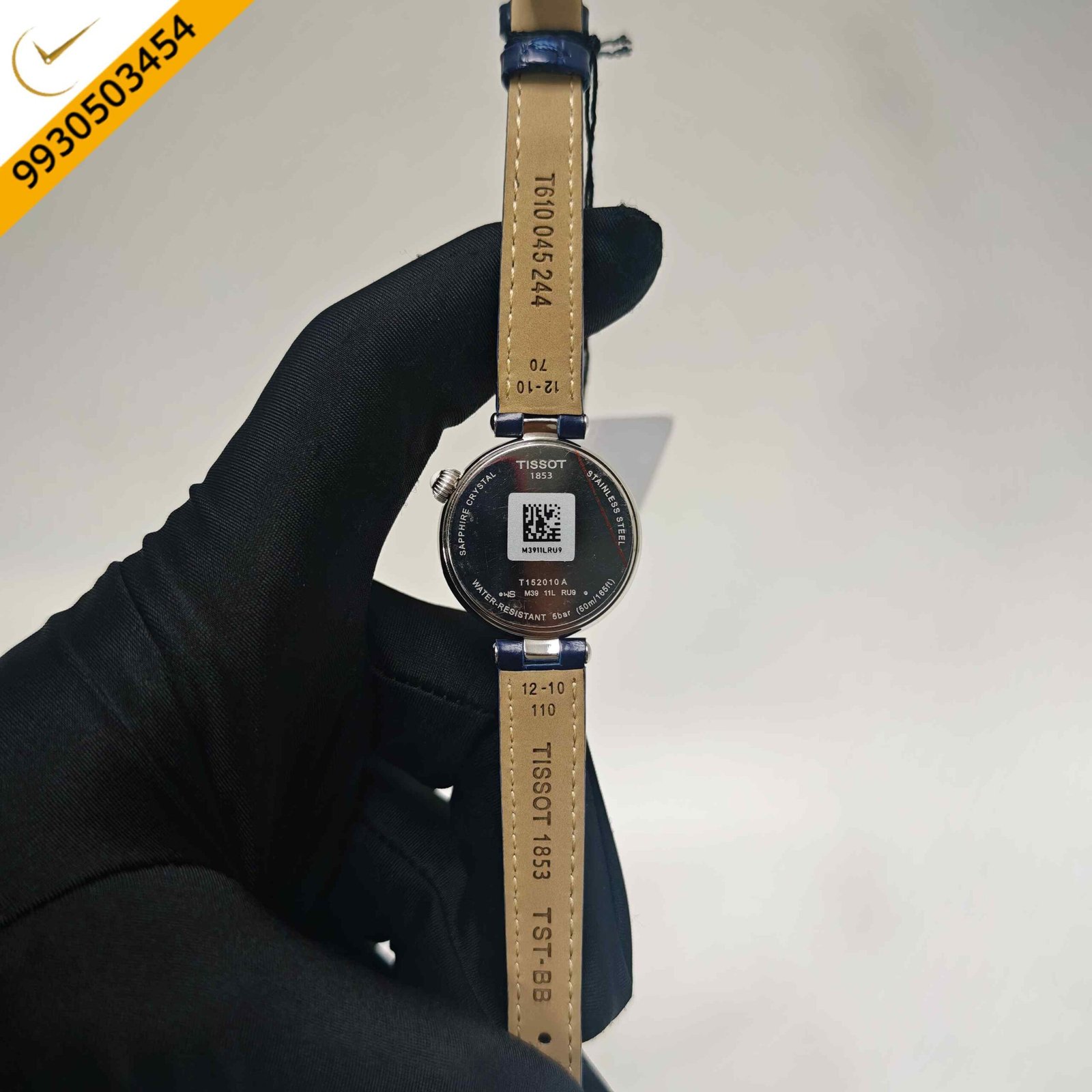 Tissot Desir Steel Balck Dial With Blue Leather Strap Swiss Quartz Watch - Image 4