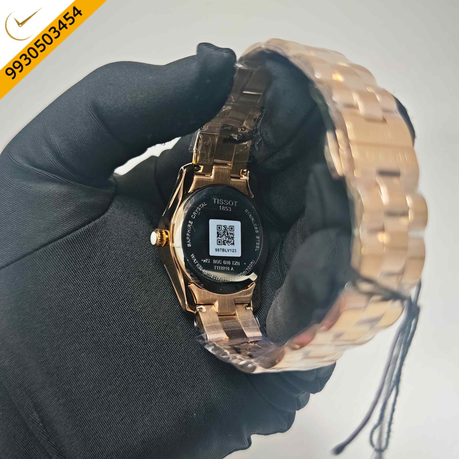 Tissot T-Wave Rose Gold White Mother of Pearl Dial Swiss Quartz Watch - Image 4