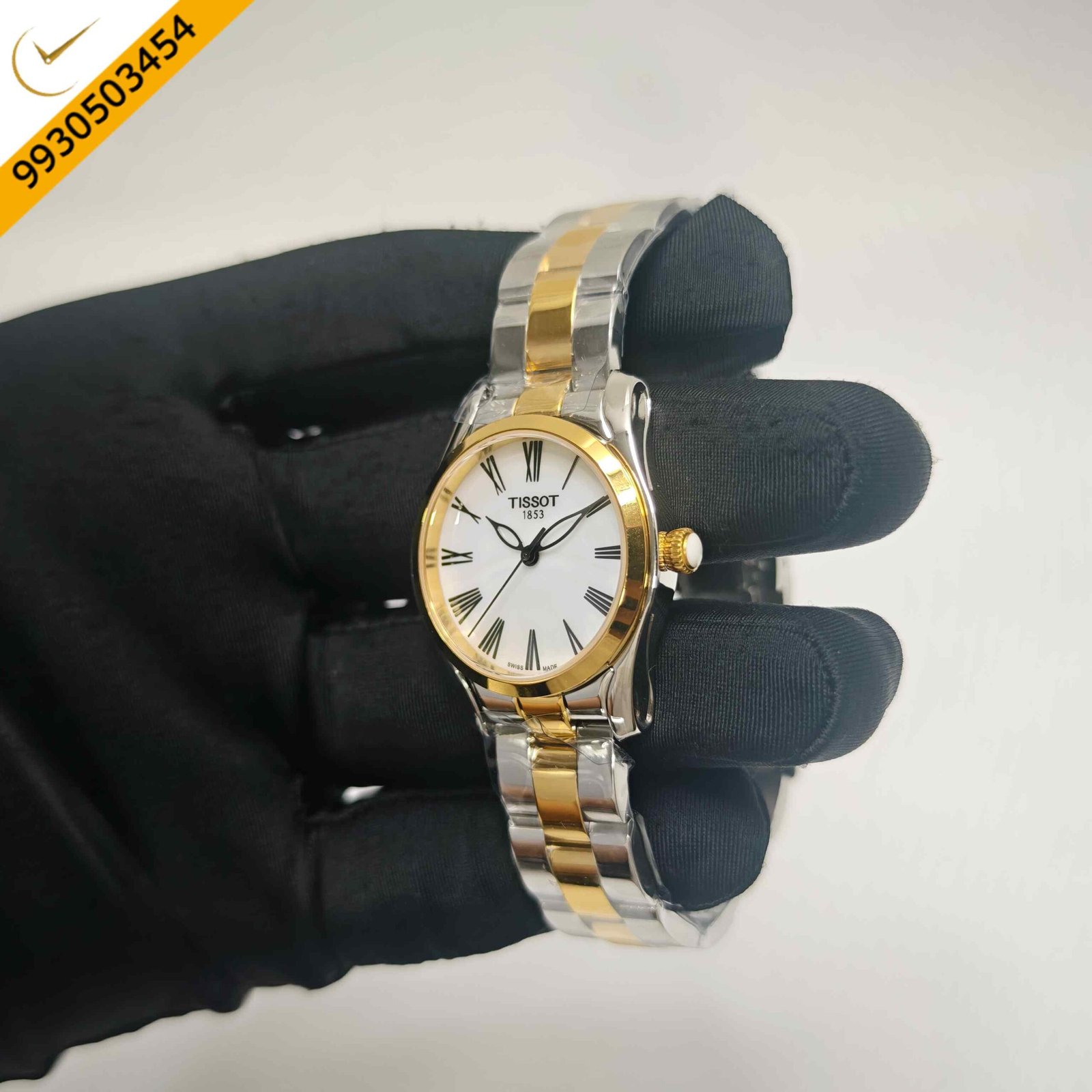 Tissot T Wave White Mother of Pearl Dial Dual Tone Swiss Quartz Watch - Image 2