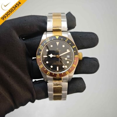 Tudor Black Bay GMT  S&G Dual Tone Black Dial Swiss Automatic Watch