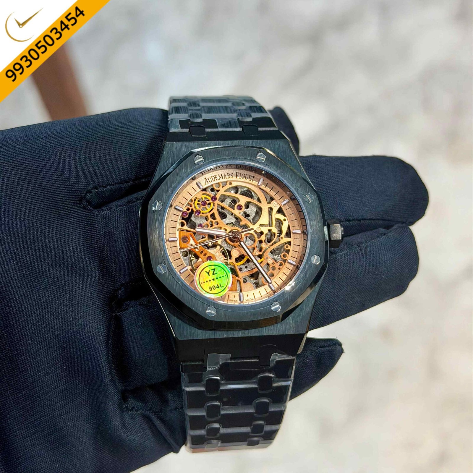 Audemars Piguet Royal Oak Black Coated Steel Skeleton Selmon Dial