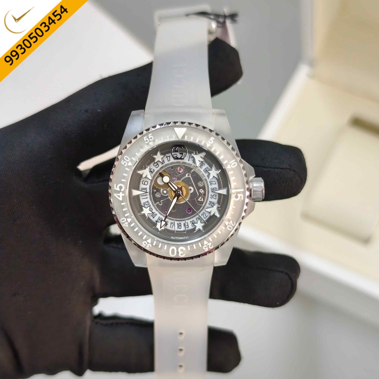 Gucci Transparent Dial Watch