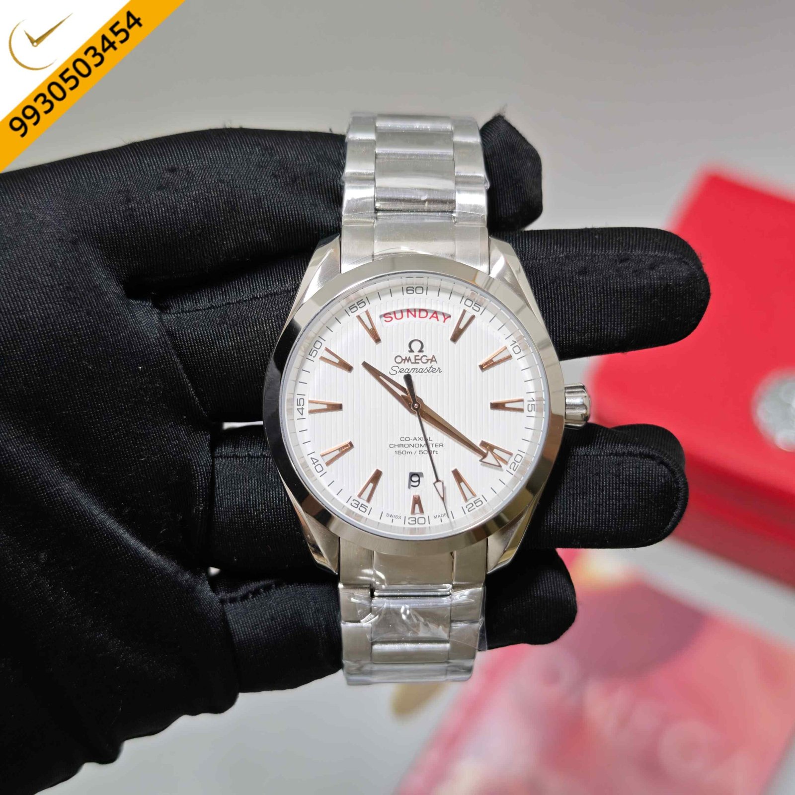 Omega Aqua Terra 150M Day-Date White Dial