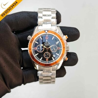 Omega Seamaster Planet Ocean 600M chronograph Steel Black Dial 007 Edition Swiss Quartz Watch