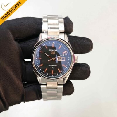 TAG Heuer Carrera Day-Date Steel Black Dial Swiss Automatic Watch