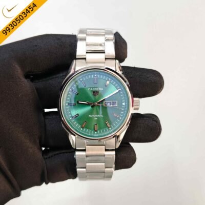 TAG Heuer Carrera Day-Date Steel Green Dial Swiss Automatic Watch