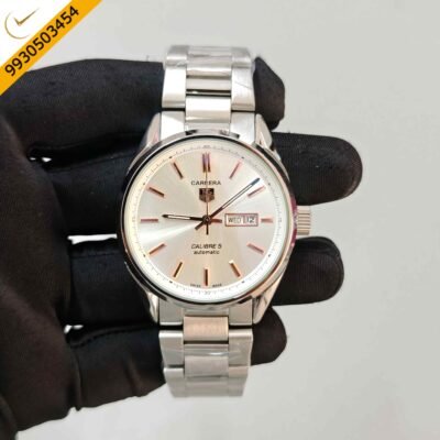 TAG Heuer Carrera Day-Date Steel White Dial Swiss Automatic Watch