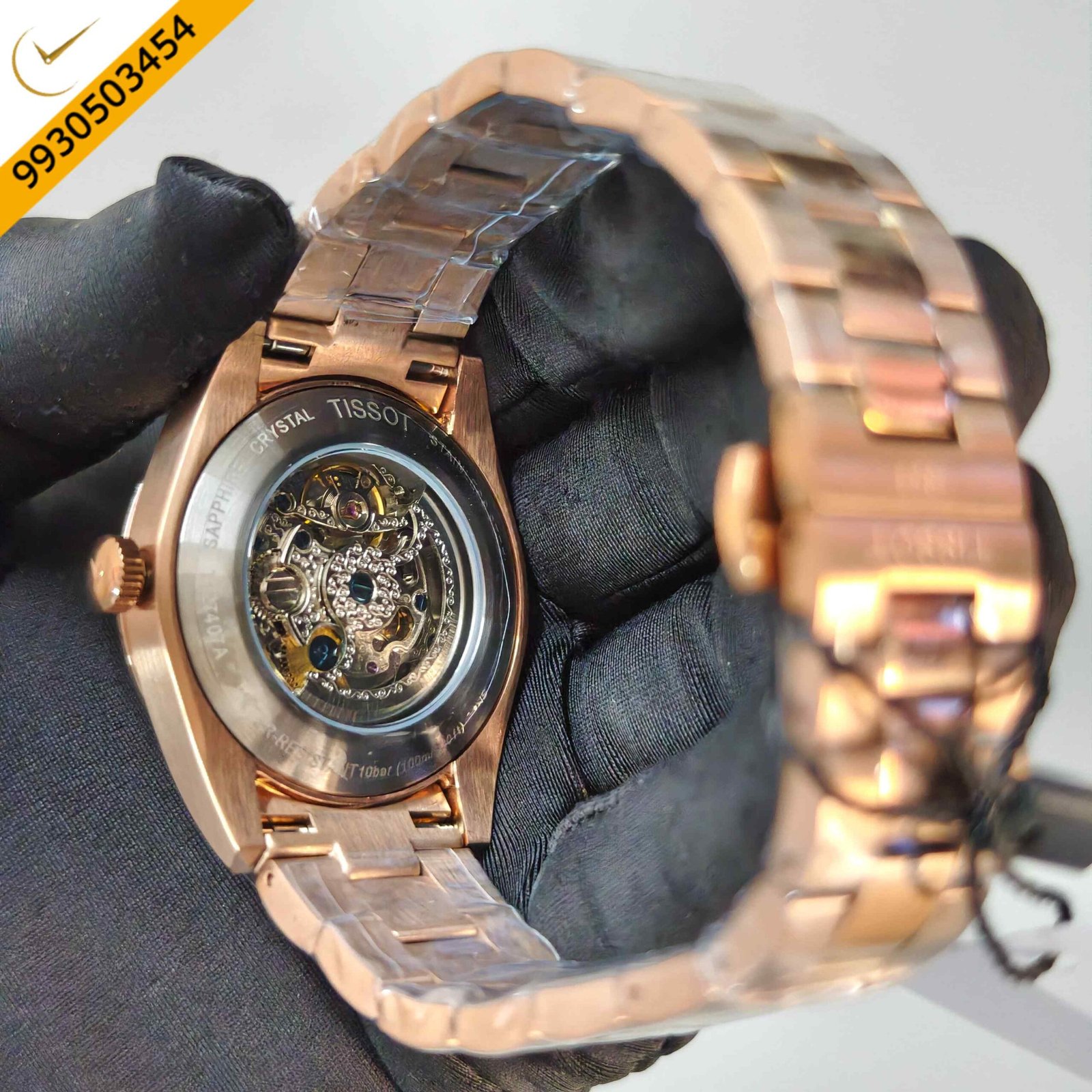Tissot Gentleman Powermatic 80 Open Heart Rose Gold Green Dial Swiss Automatic Watch - Image 2
