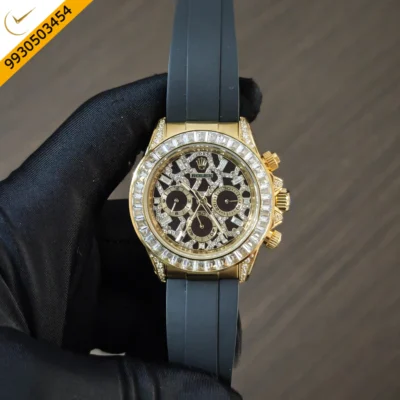 Rolex Cosmograph Daytona Eye of the Tiger Yellow Gold Diamond Dial Swiss Automatic Watch